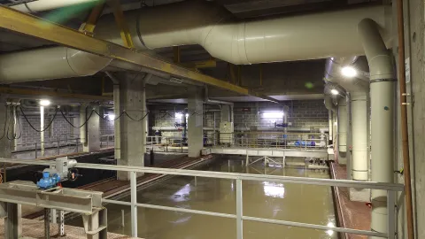 Las luminarias OMNIflood han reducido drásticamente las operaciones de mantenimiento, ahorrando dinero y un valioso tiempo del personal de Águas do Tejo Atlântico.